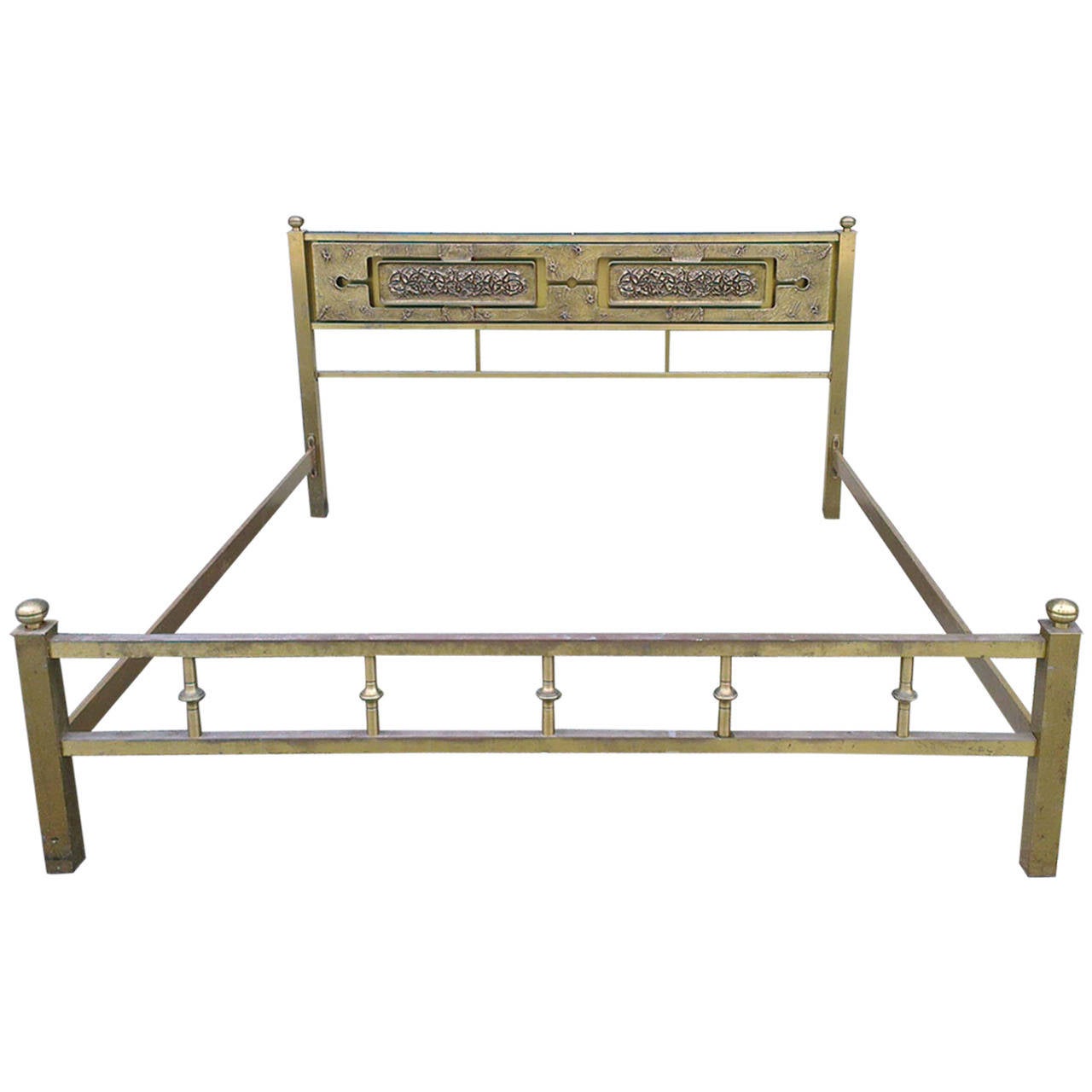 Monumental KingSize Bed by A. Brotto at 1stdibs