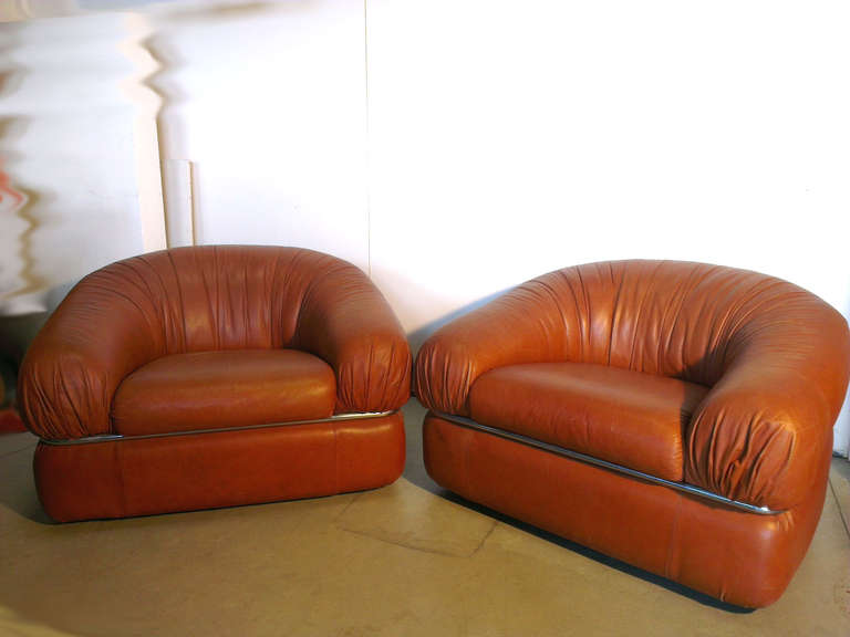 Big Armchairs by Frattini In Good Condition In Fossano, IT