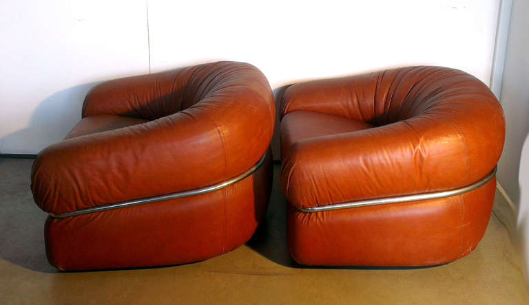Mid-20th Century Big Armchairs by Frattini