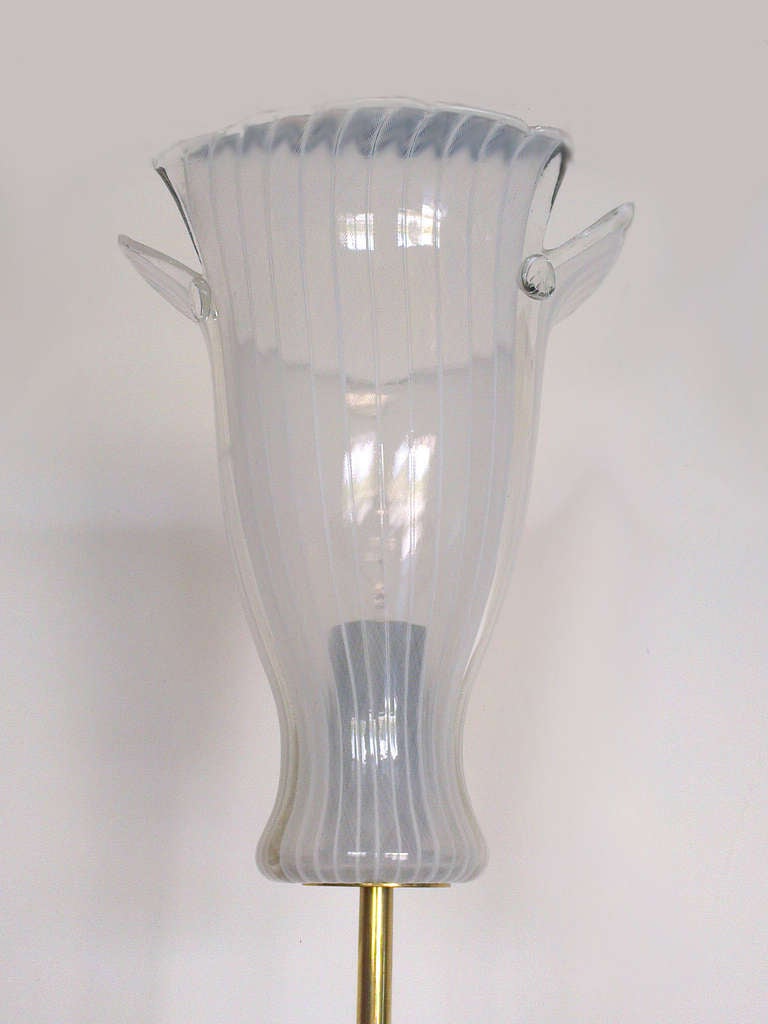 Italian Beautiful Floor Lamp by Venini For Sale