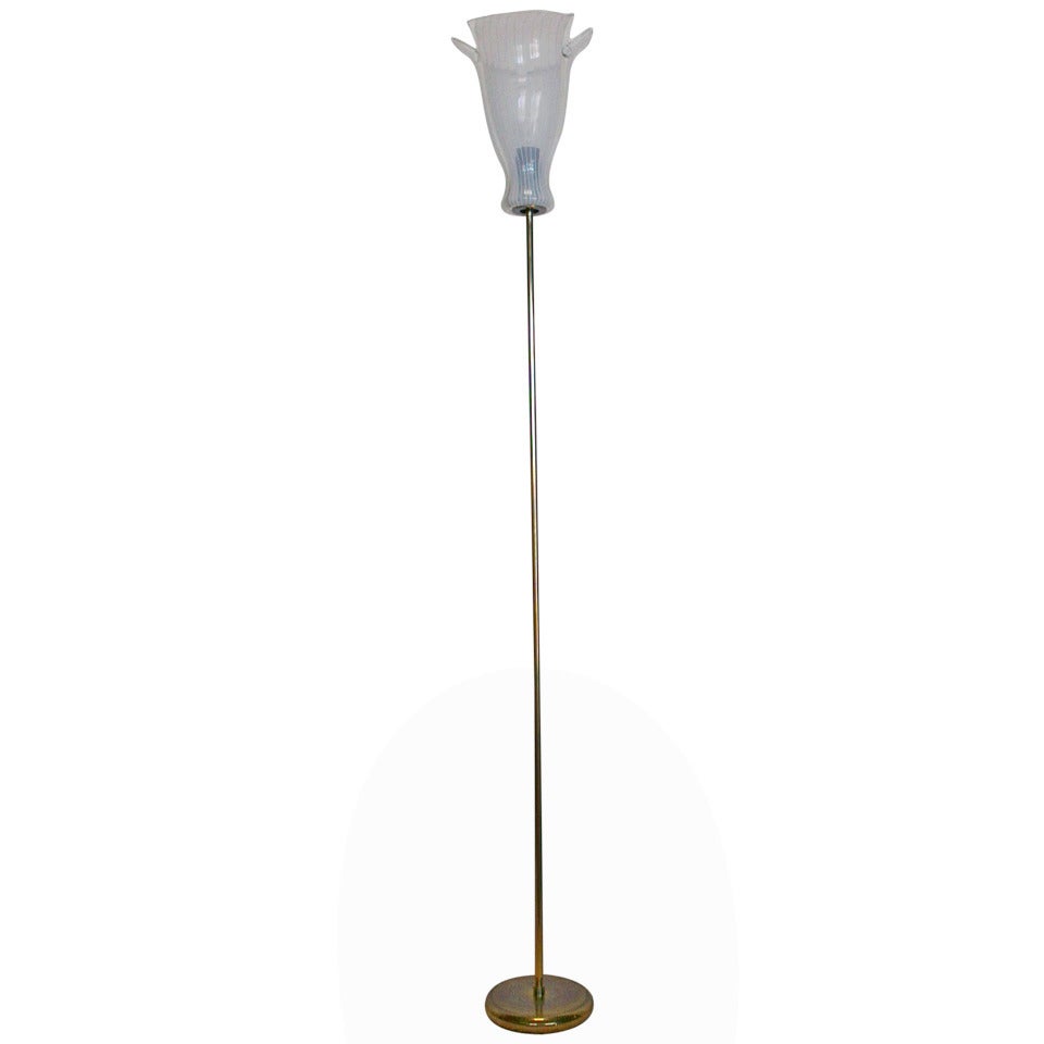 Beautiful Floor Lamp by Venini For Sale