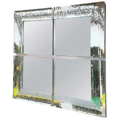 Big Square Mirror with Mosaic Tiles