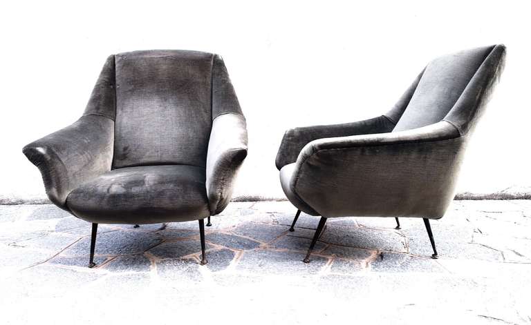 Pair of big 1950s armchairs 3