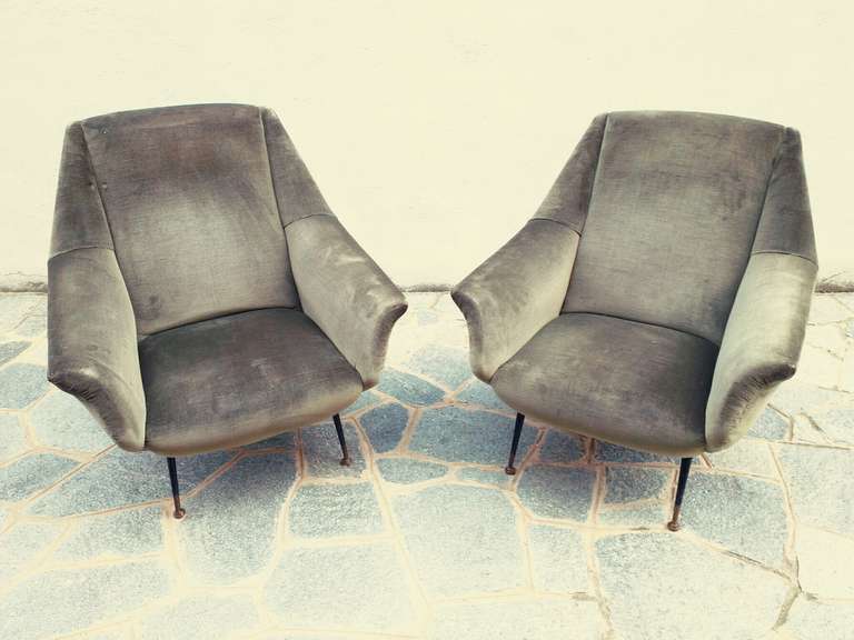 Pair of big 1950s armchairs 1