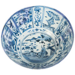 Blue and White Large Bowl