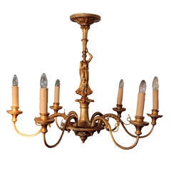 Austrian Biedermeier period giltwood chandelier