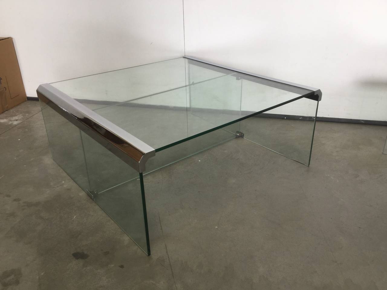 Beveled Two Coffee Tables by Fontana Arte, 1970 For Sale