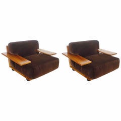 Two "Pianura" Armchairs by Mario Bellini for Cassina