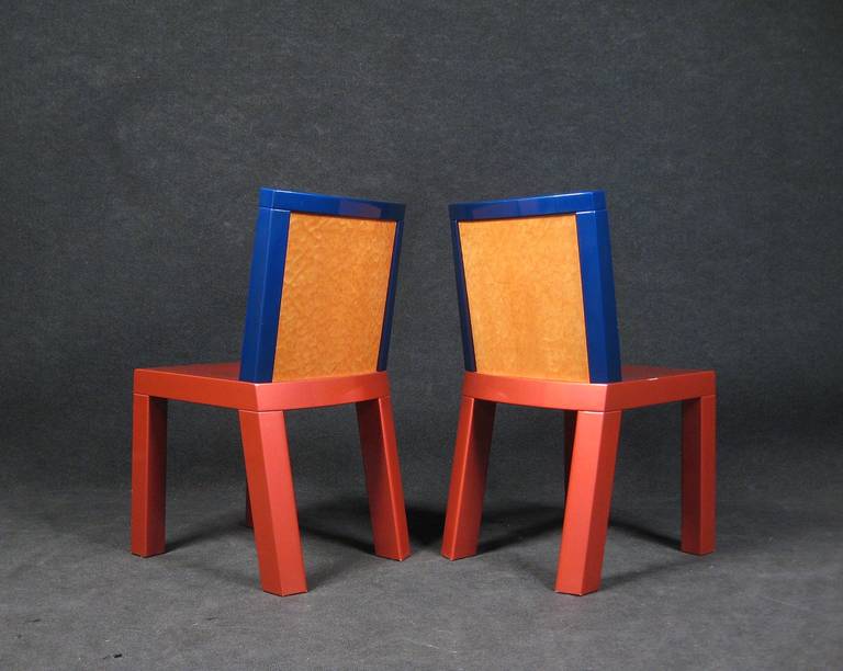 20th Century Six Chairs and Table by E. Sottsass and M. Zanini