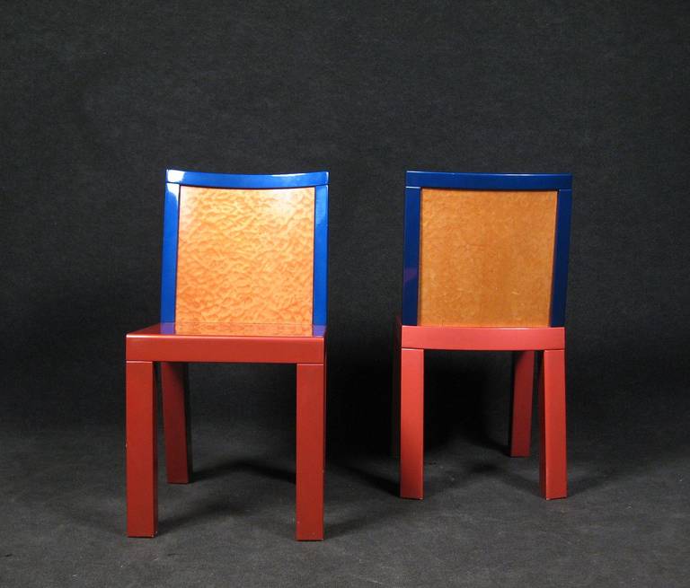 Six Chairs and Table by E. Sottsass and M. Zanini 1