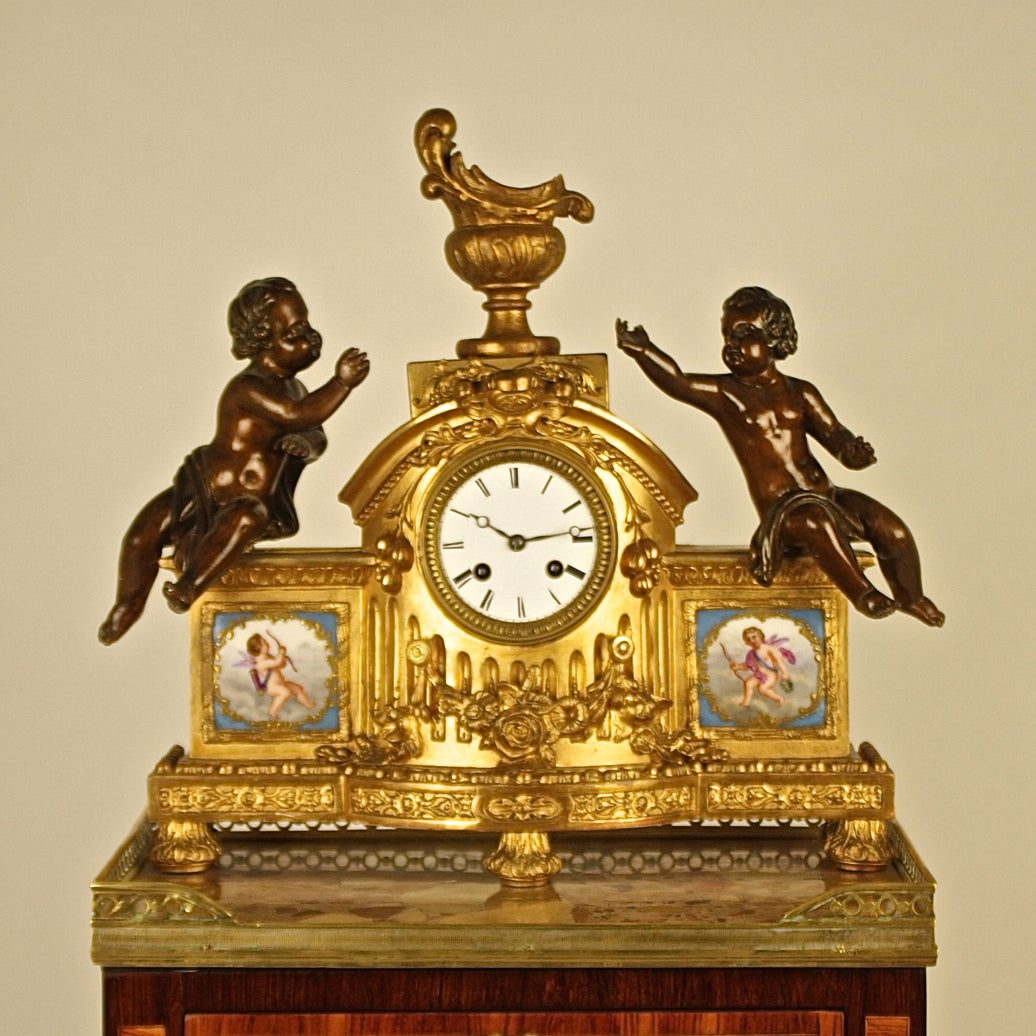 19th Century Giltwood Mantle Clock