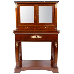 Early 19th Century Empire Gilt-Bronze and Mahogany Bonheur de Jour 11