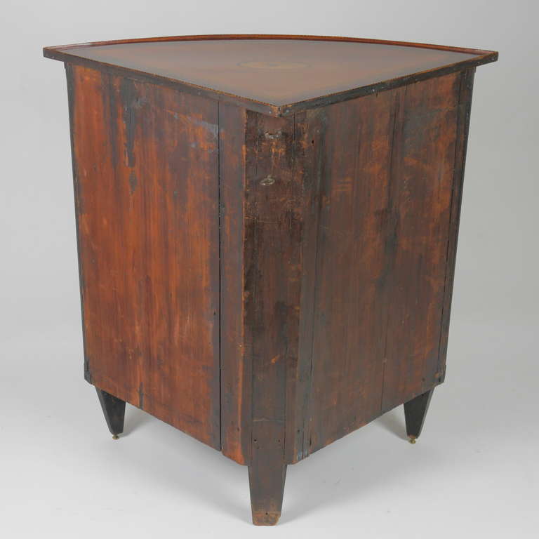 An 18th Century Louis XVI  Marquetry and Lacquer Corner Cabinet or 'Encognure' For Sale 4