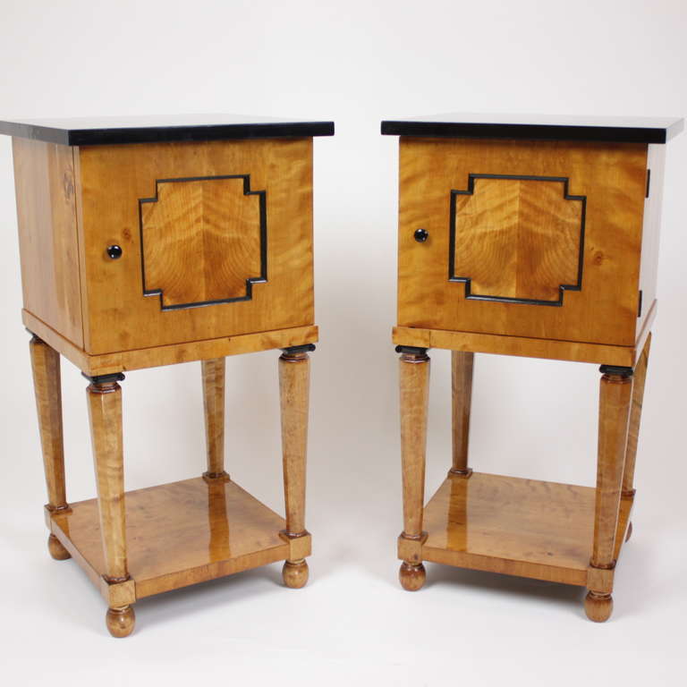 A Pair of Art Deco Nightstands