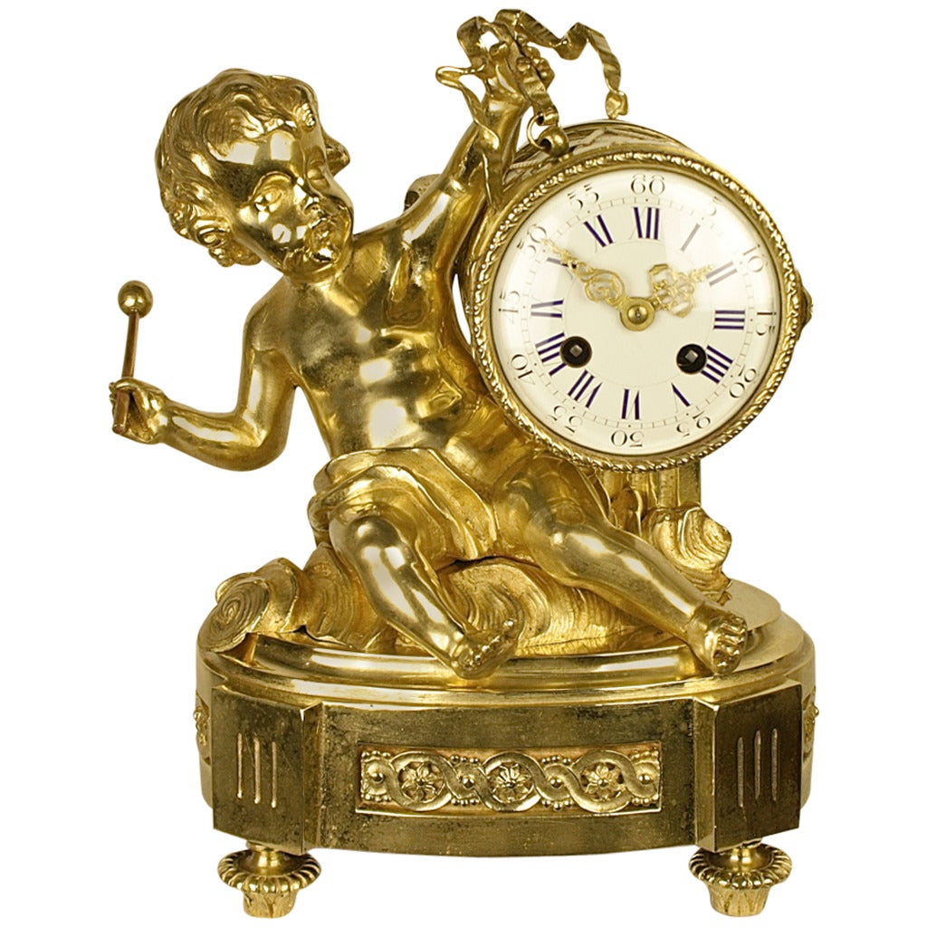 19th Century Bronze Mantle Clock