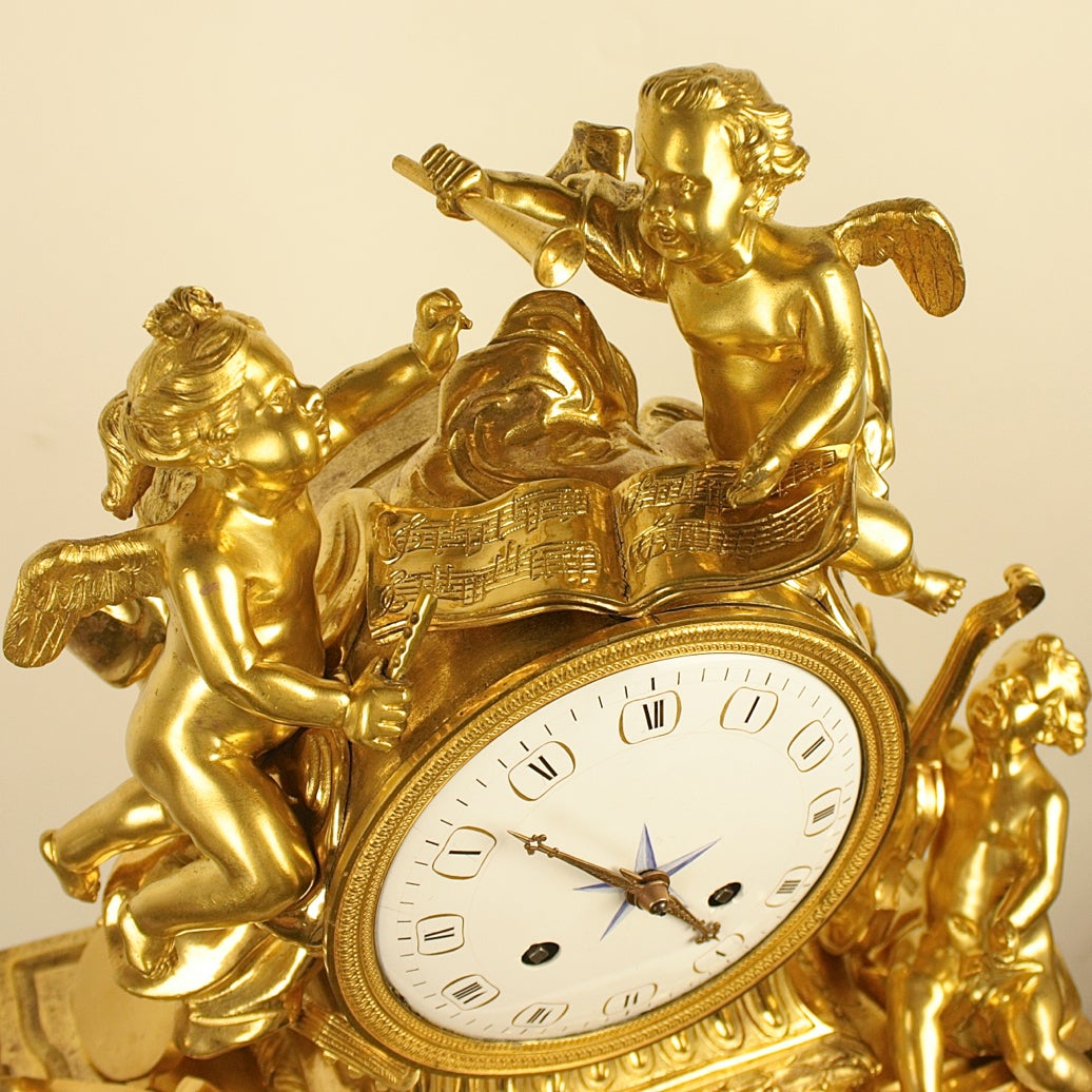 An 18th century Louis XV Ormolu Mantel Clock