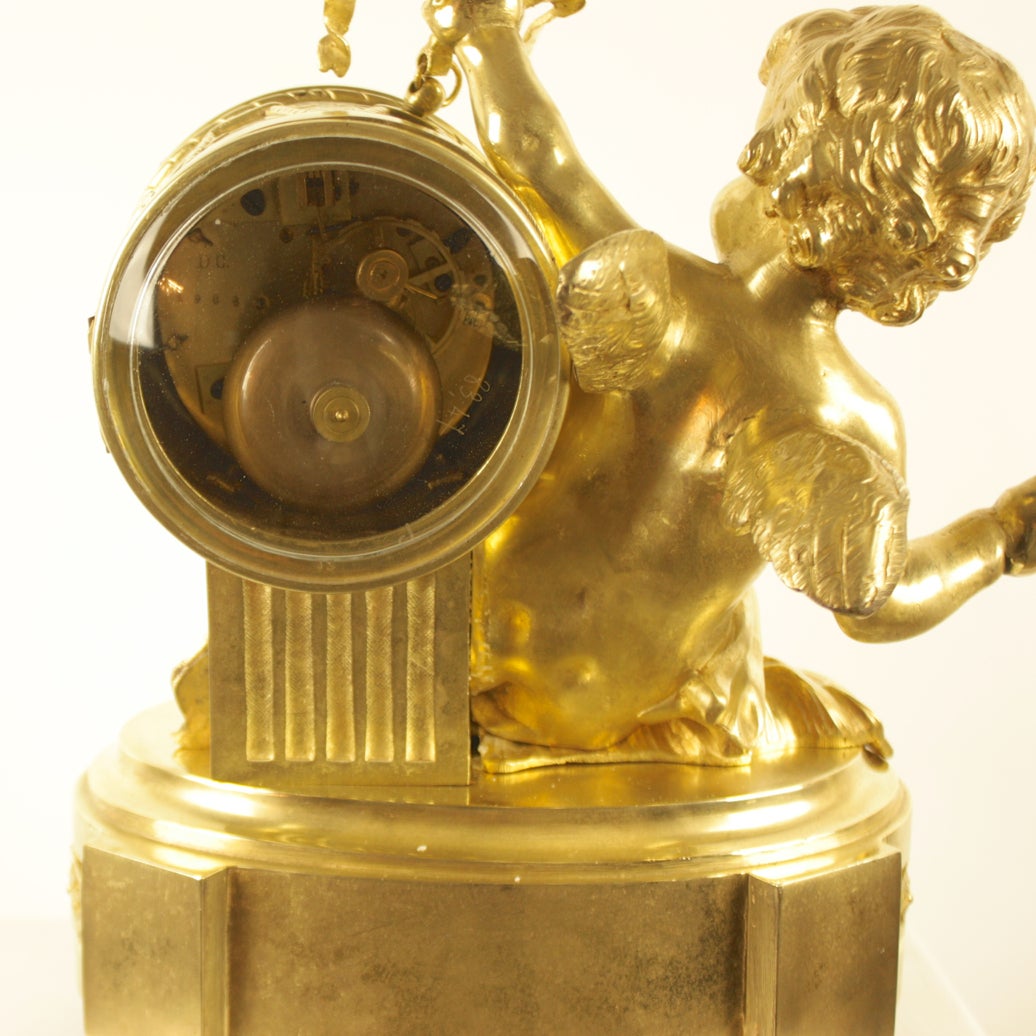 French 19th Century Bronze Mantle Clock