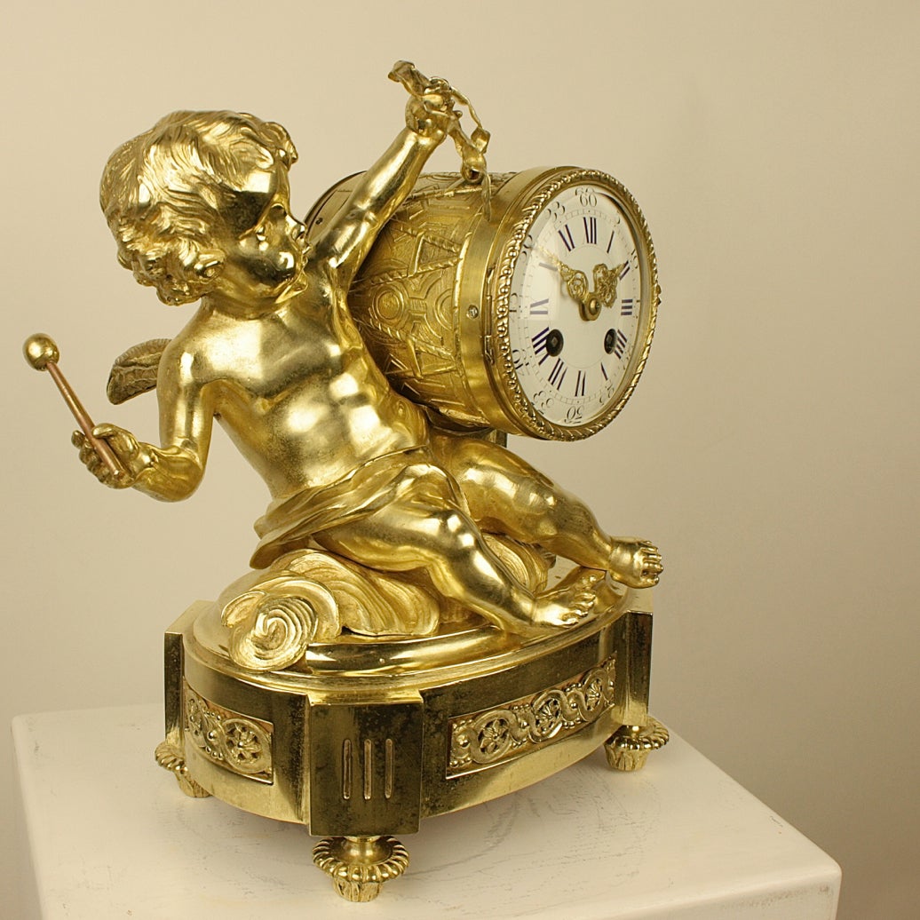 19th Century Bronze Mantle Clock (19. Jahrhundert)