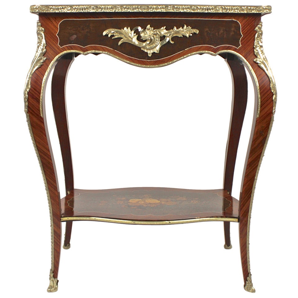 French 19th Century Marquetry Occasional Table/ Side Table