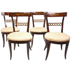 Set of Four Italian Louis XVI Side Chairs