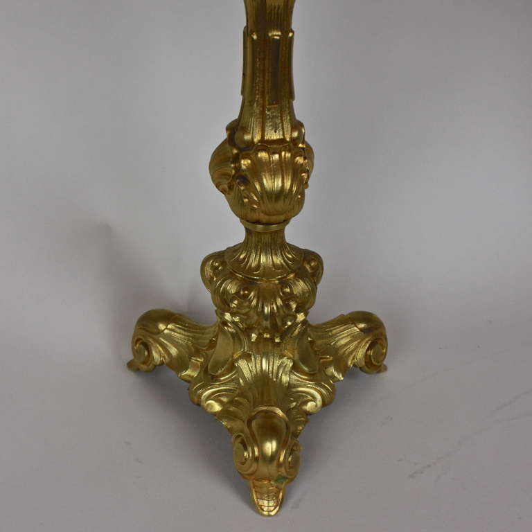 French 18th Century Pair of Gilt Bronze Candelabras