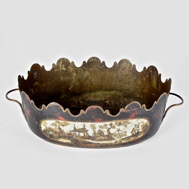 18th Century French Painted Tole Jardiniere 1