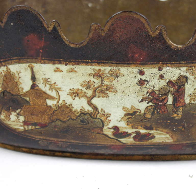 18th Century and Earlier 18th Century French Painted Tole Jardiniere