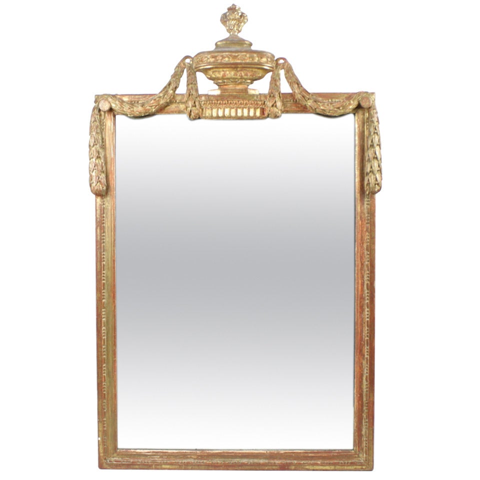 Louis XVI Giltwood Mirror