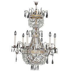 19th Century Crystal Chandelier from Nice