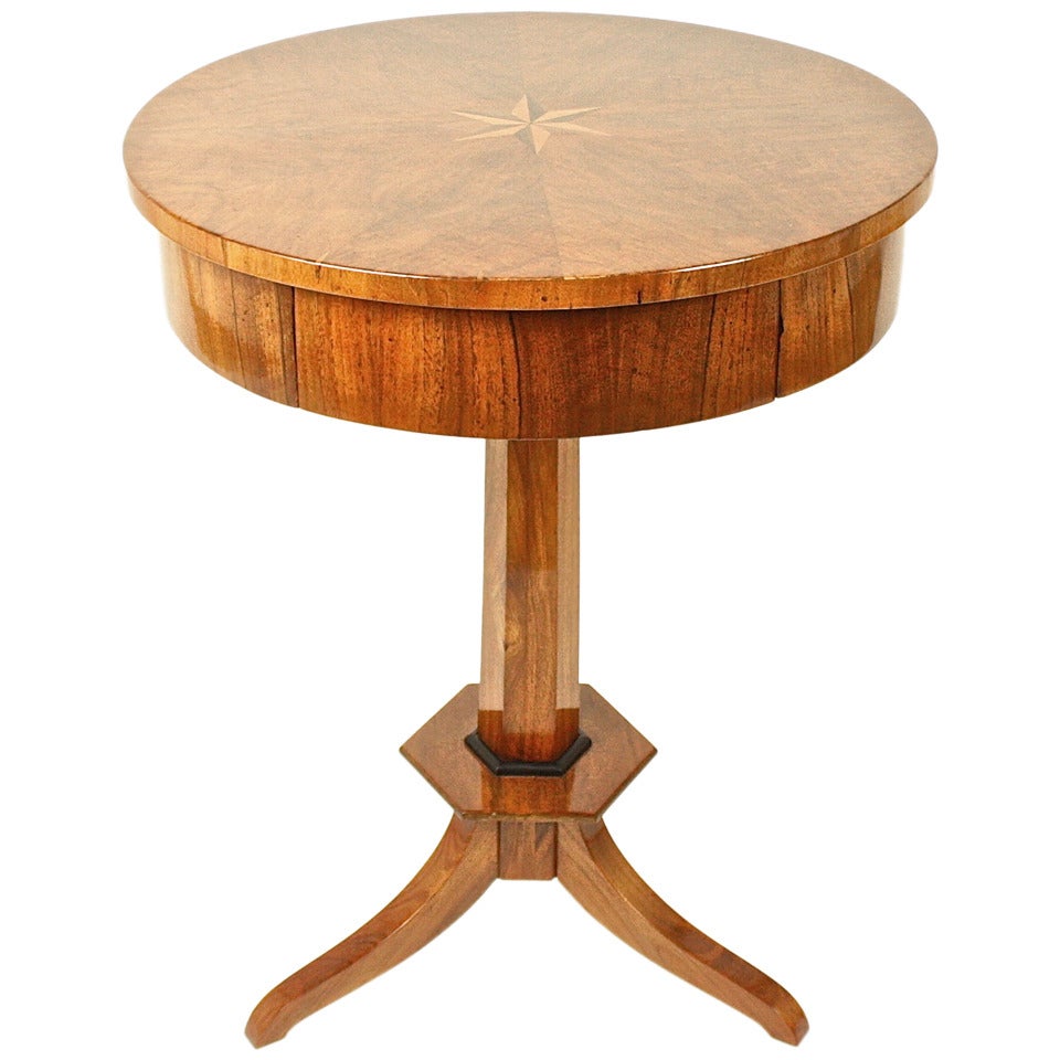 Round Biedermeier Center Table, circa 1820