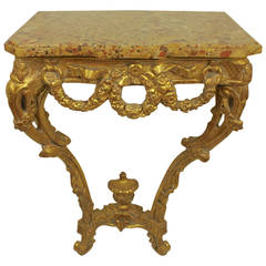18th Century Giltwood Console Table in the Manner of Gilles Baron (maitre 1751)