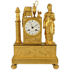 Antique French Empire Mantle Clock