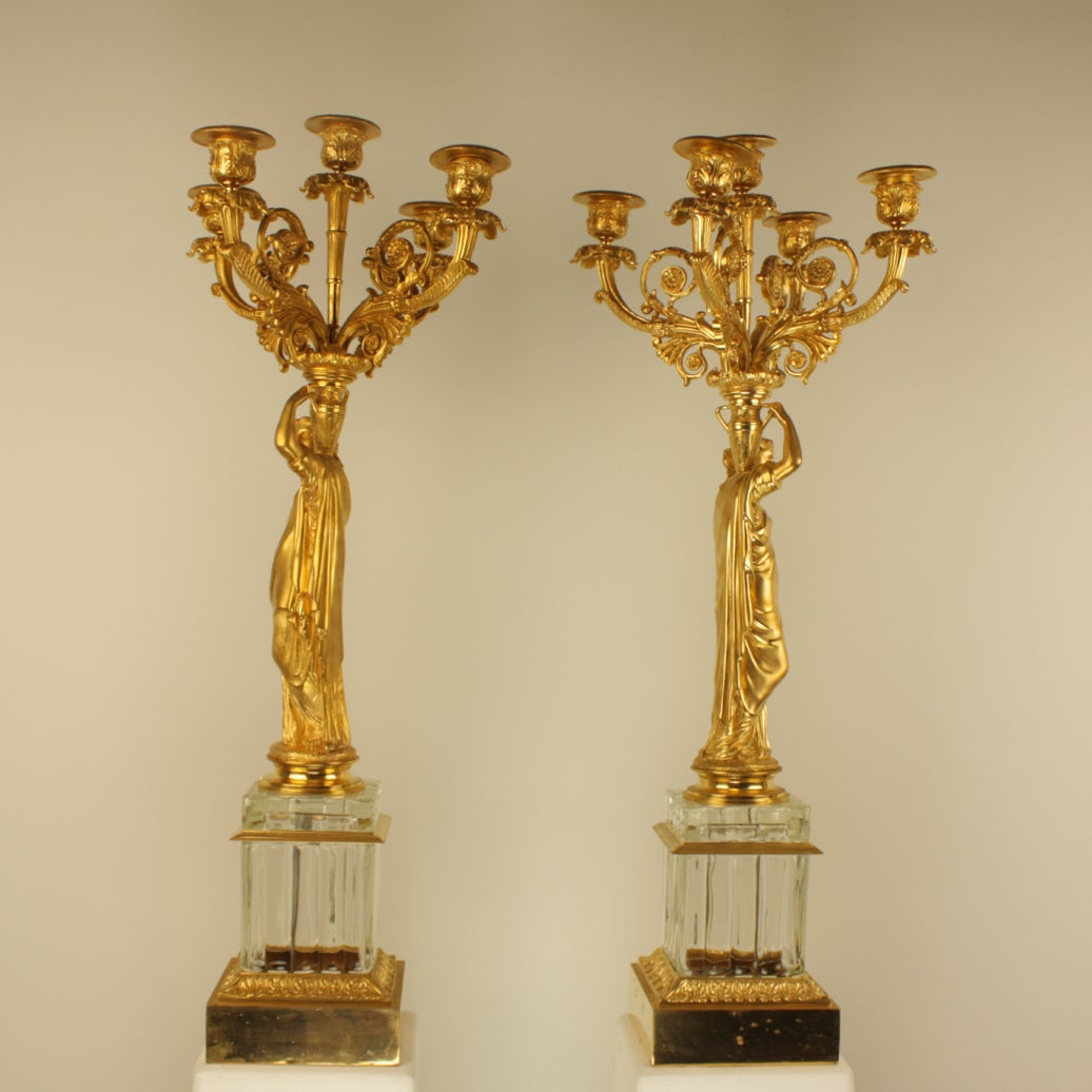 Pair of Ormolu and Cut Crystal Candelabra, attr. L’Escalier De Cristal, ca. 1810 3