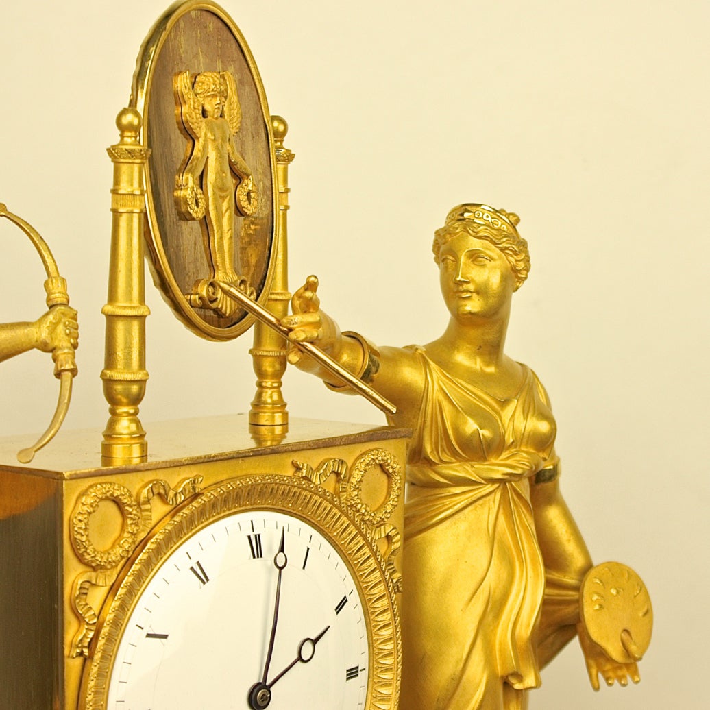 Large French Empire Ormolu Mantle Clock, Paris, circa 1810 In Excellent Condition In Berlin, DE