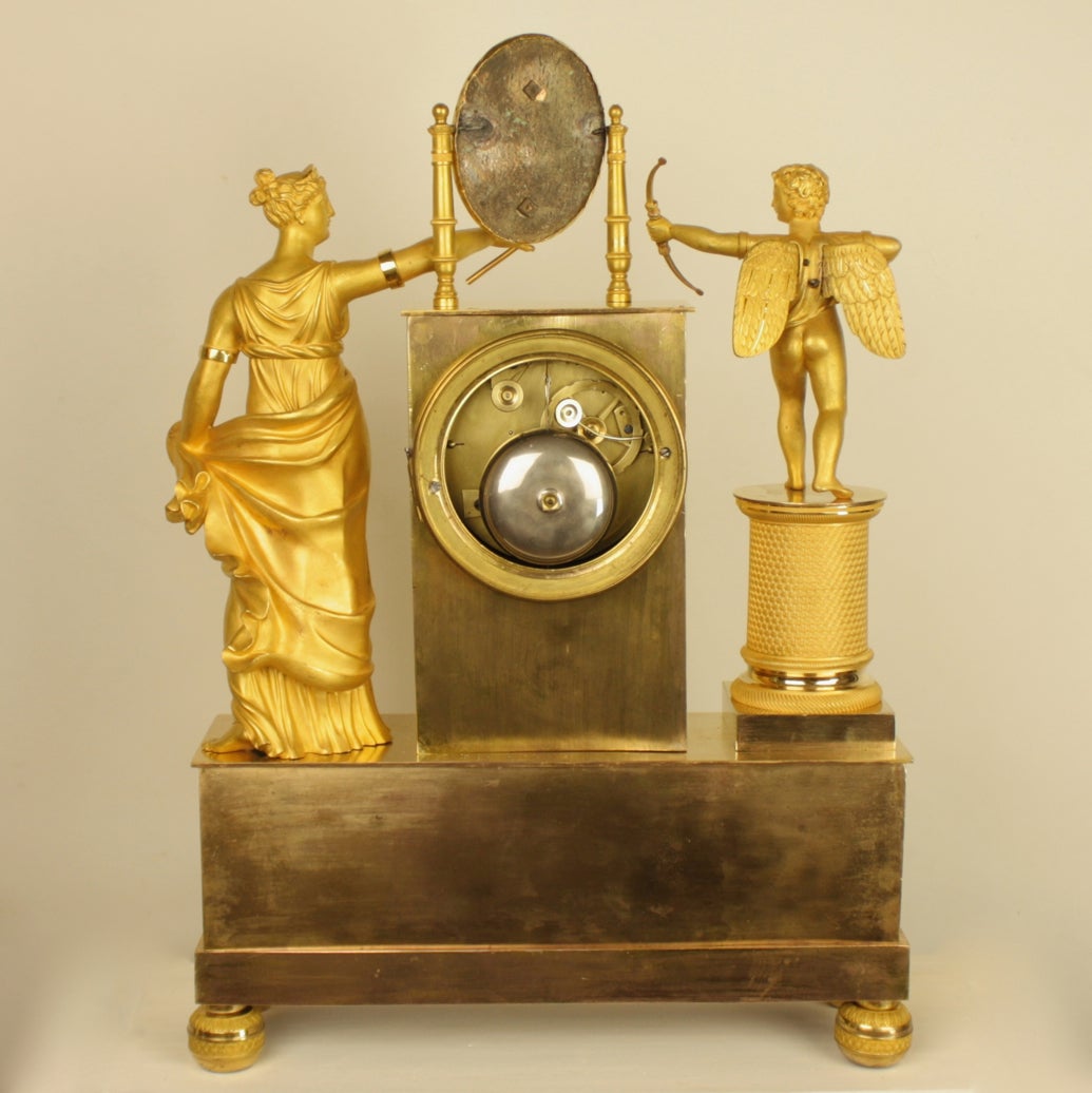 Large French Empire Ormolu Mantle Clock, Paris, circa 1810 1