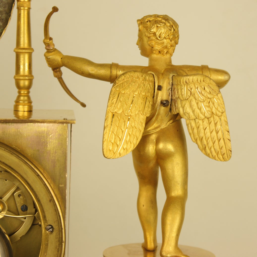 Large French Empire Ormolu Mantle Clock, Paris, circa 1810 4