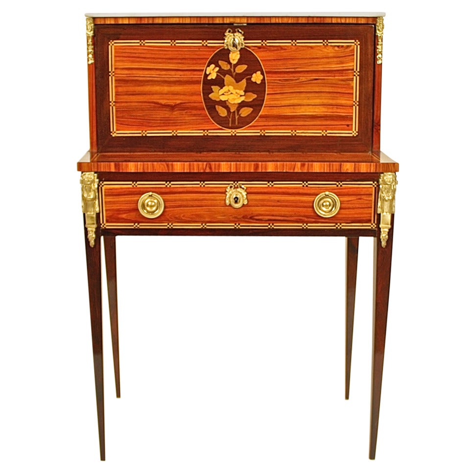 A Transitional Ormolu Mounted Ladies Writing Desk or 'Bounheur du Jour'