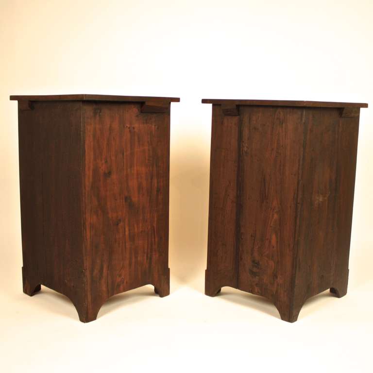 A Pair of Louis XVI Marquetry Corner Cabinets or Encoignure 4