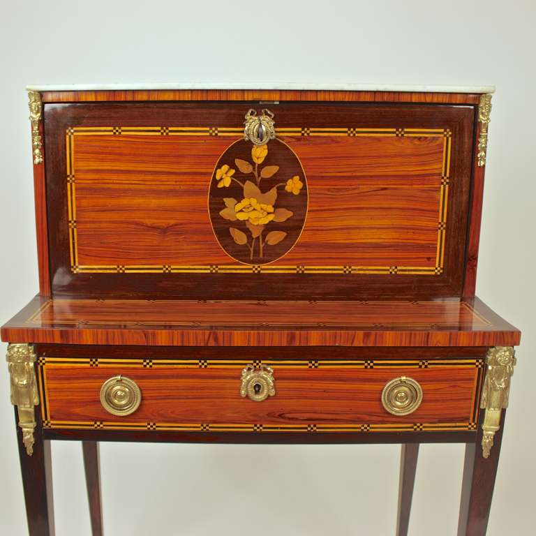 French A Transitional Ormolu Mounted Ladies Writing Desk or 'Bounheur du Jour'