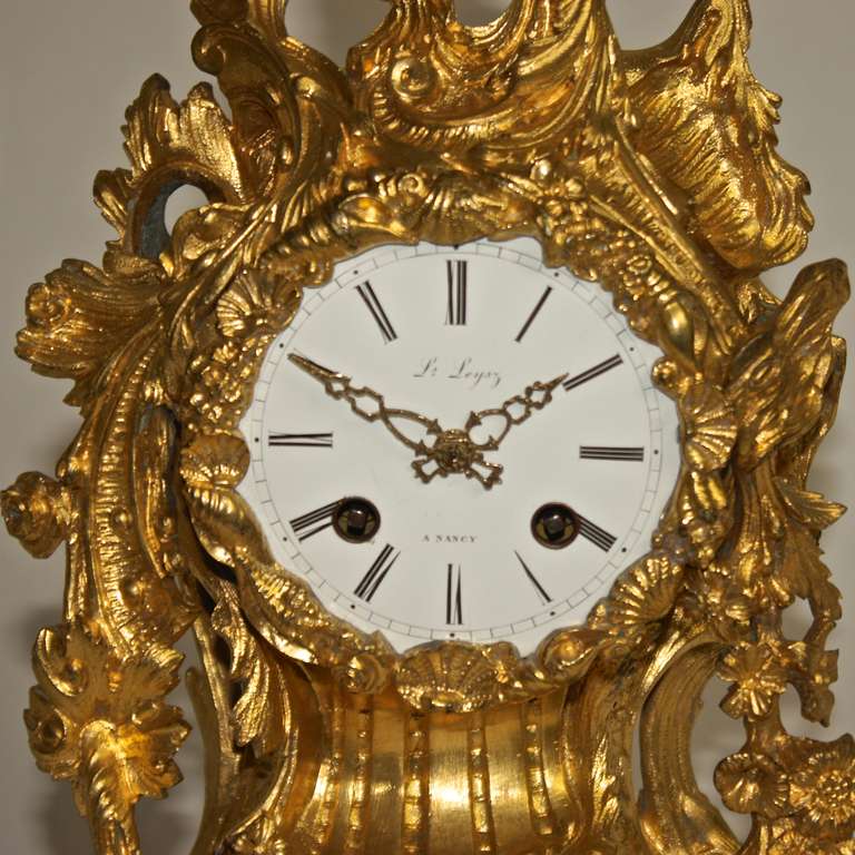 French Rococo Style Ormolu Mantel Clock