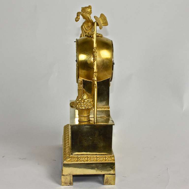 Empire Ormolu Mantel Clock Inscribed Auguste Boussard 1