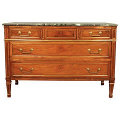 Mahogany and Brass Banded Commode, Directoire circa 1790