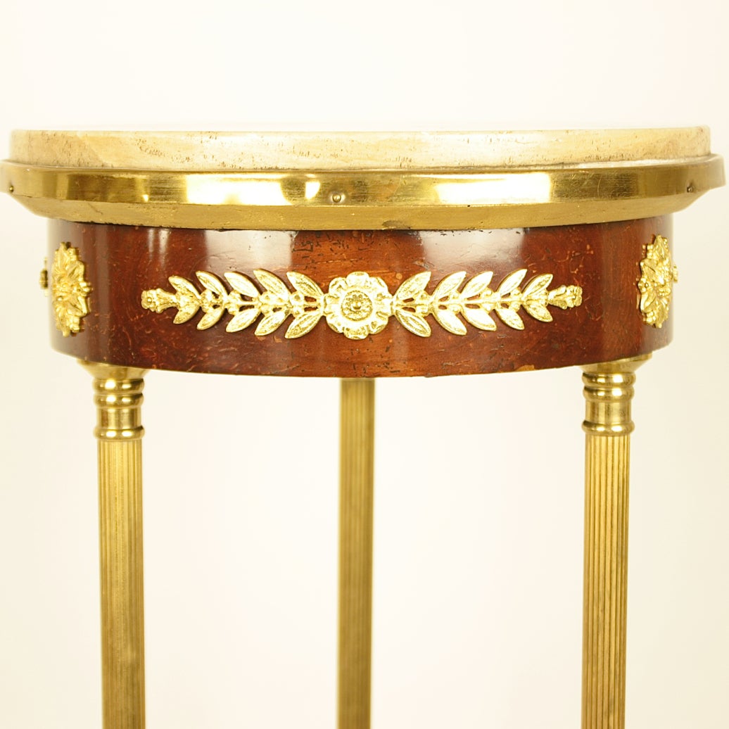 Empire Style Gilt-Bronze Mounted Gueridon or Pedestal, circa 1860