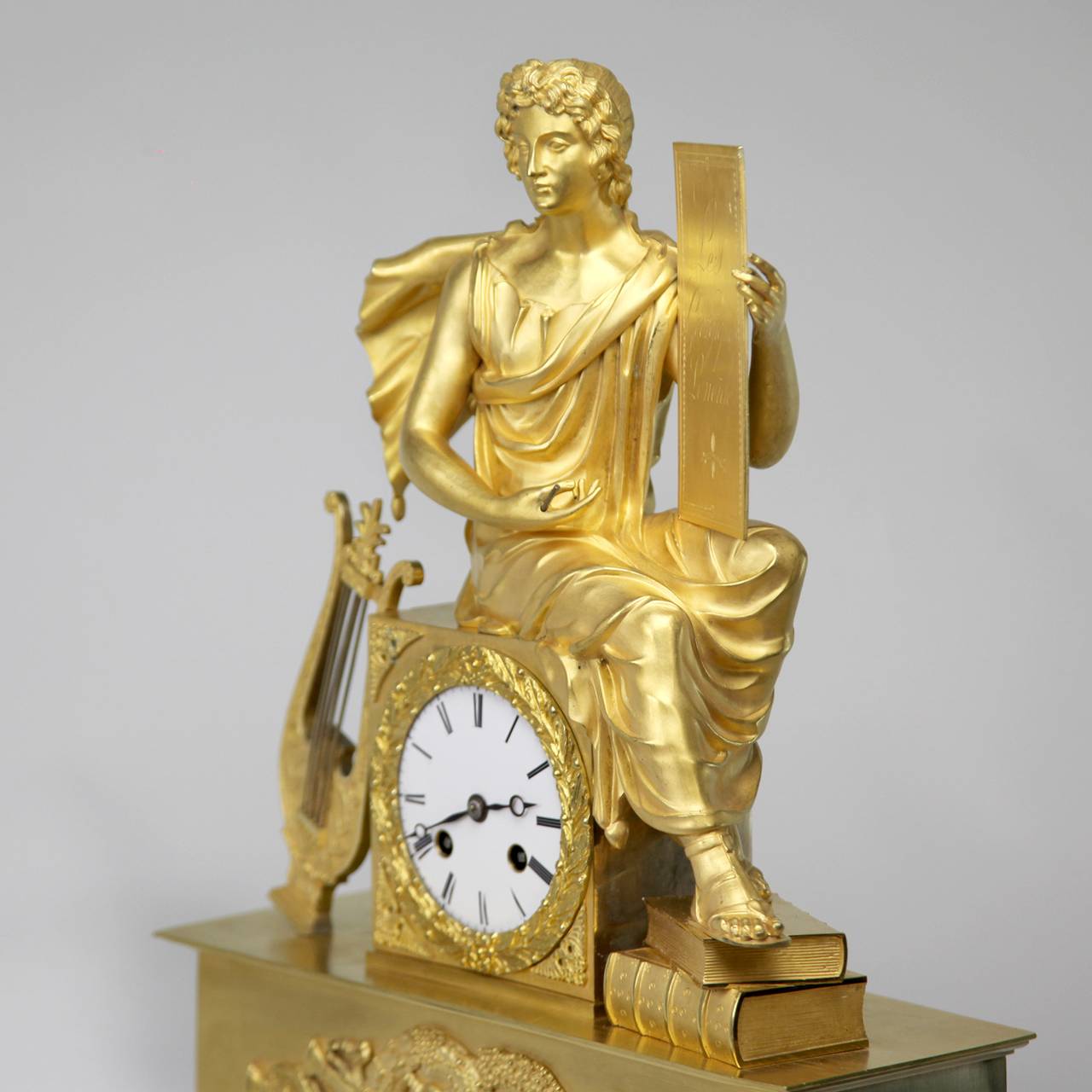 French Empire Ormolu Mantel Clock 