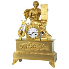 Empire Ormolu Mantel Clock 9