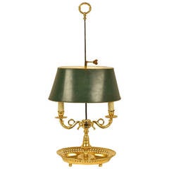 Empire Style Gilt Bronze Bouillotte Lamp