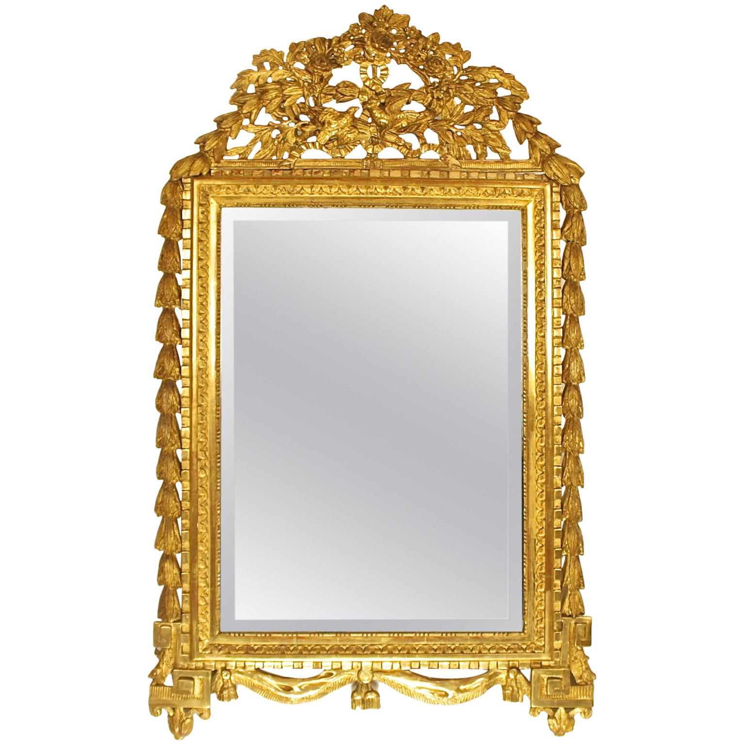18th Century Louis XVI Giltwood Mirror