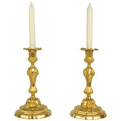 Pair of 18th century  Louis XV Ormolu Candlesticks