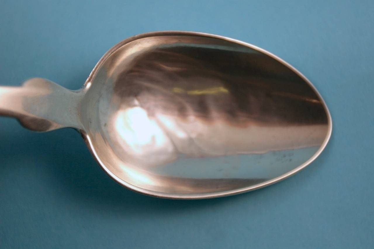American Craftsman Nantucket Coin Silver Spoon, circa 1840s