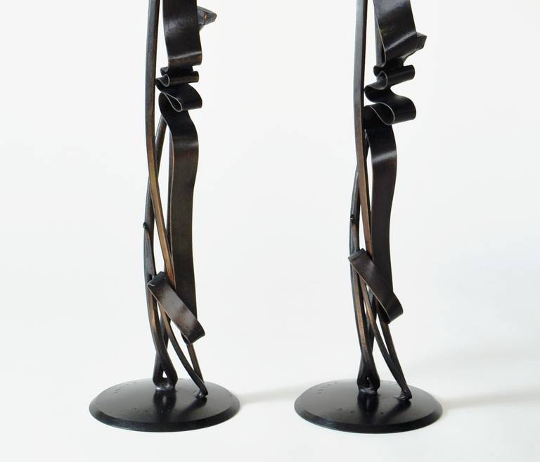 Contemporary Albert Paley Scepter Candleholders, 2014